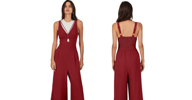 Anrabess wide leg romper