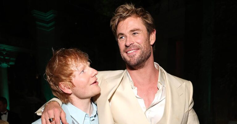 Chris Hemsworth Debuts Drumming Skills During Surprise Appearance at Ed Sheeran Show 01 2024