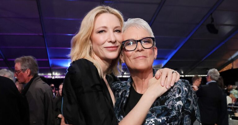 Jamie Lee Curtis Saves Cate Blanchett from Wardrobe Malfunction on ‘Borderlands Red Carpet 1