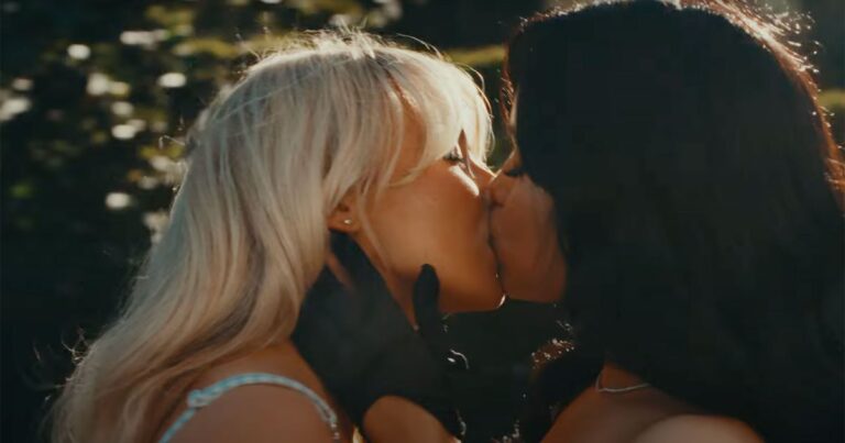 Sabrina Carpenter and Jenna Ortega Kiss