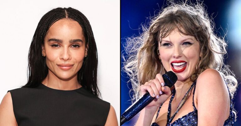 zoe kravitz says pal taylor swift turns into a normal person as soon as shes off stage 01