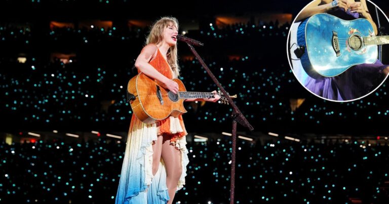 featTaylor Swifts New Surprise Song Dress Perfectly Matches Speak Now World Tour Koi Fish Guitar