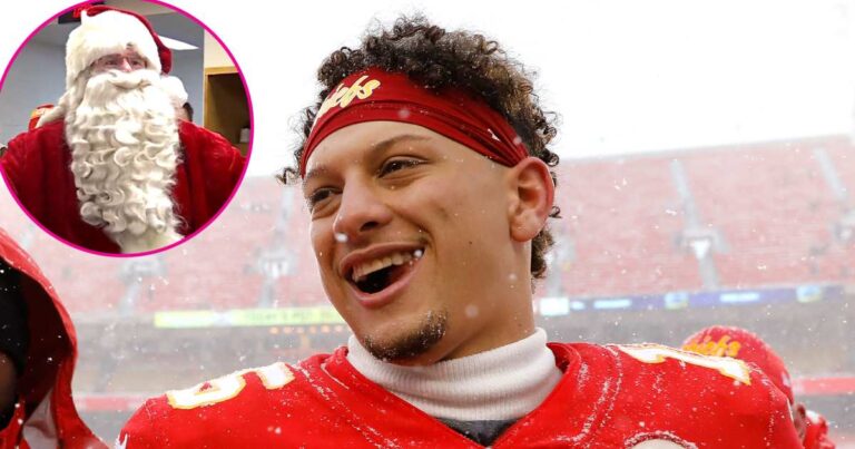 promo patrick mahomes says coach andy reid is too skinny to play santa