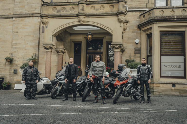 gay motorcycle club outside hotel