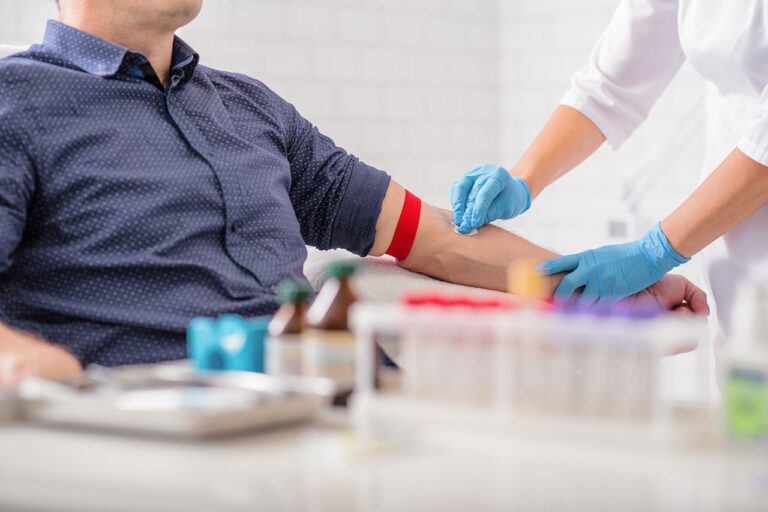 man blood test