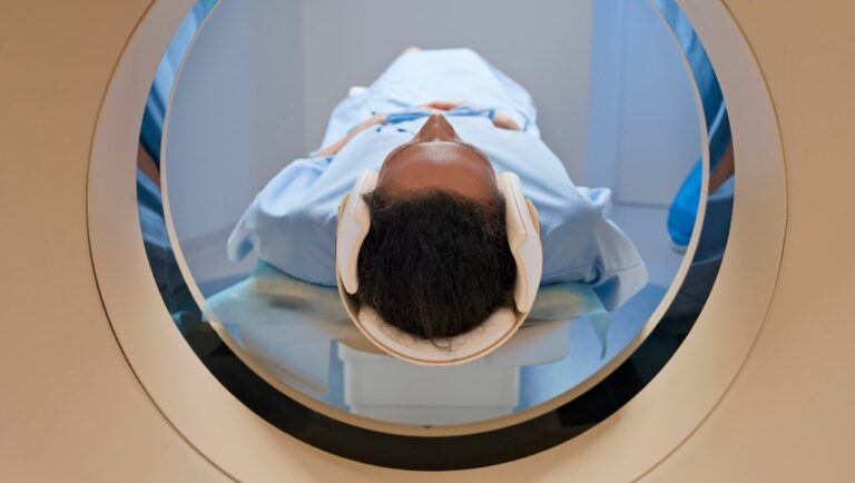 man entering mri