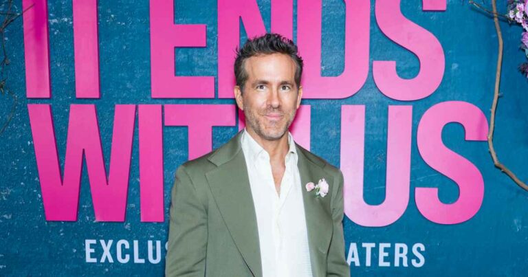 Ryan Reynolds Ignores Question About His Friendship With Travis Kelce GettyImages 2165636686